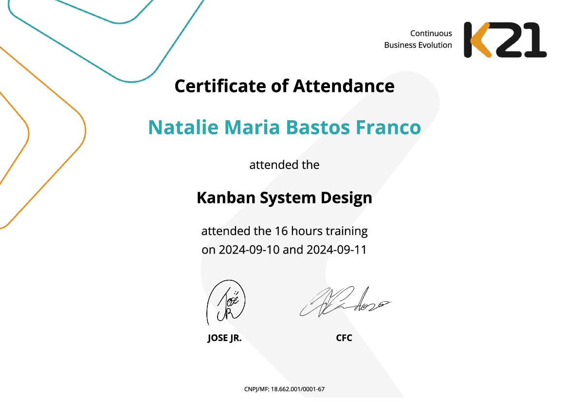 Certificado K21